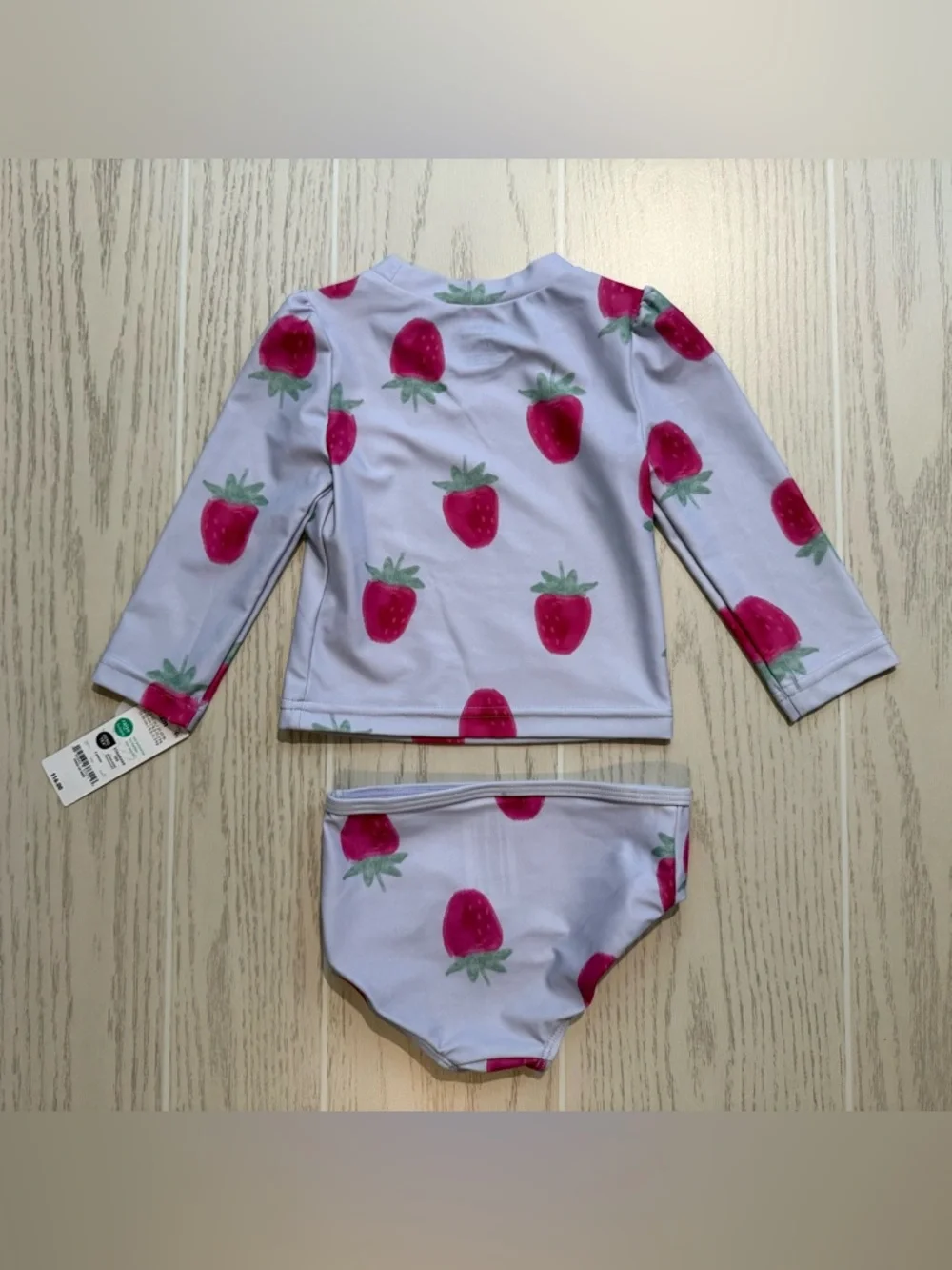 Carter’s Baby Girl 12M‎ Strawberry Swim Set Rash Guard 2PC NWT